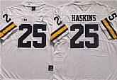 Men's Michigan Wolverines #25 HASKINS White Stitched Jersey,baseball caps,new era cap wholesale,wholesale hats